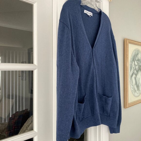 Amazon Essentials Heather Blue Cotton Cardigan Sweater XXL - Picture 9 of 13